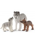 Комплект фигурки Schleich - Майка вълчица с малки