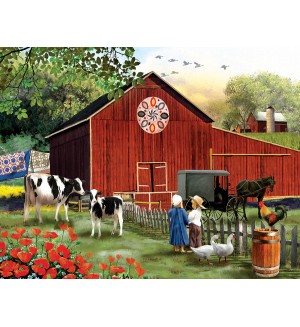 Пъзел SunsOut от 1000 части - XXL Teile - Tom Wood - Serenity in the Country